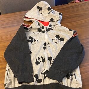 Disney Mickey Mouse Gray and Black Kids Hoodie